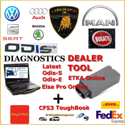 2024 VAS5054 Genuine OKI OBD Dongle + Laptop + ODIS Software - READY TO USE QUANTUM OBD