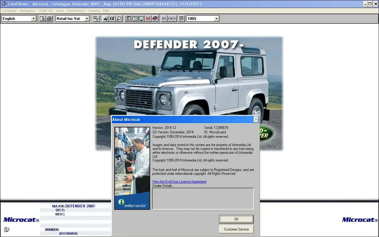 ✅Microcat Land Rover 12.2014 Multilingual SOFTWARE PARTS CATALOGUE EPC REPAIR AUTO DIAGNOSTIC OBD2 SOFTWARES