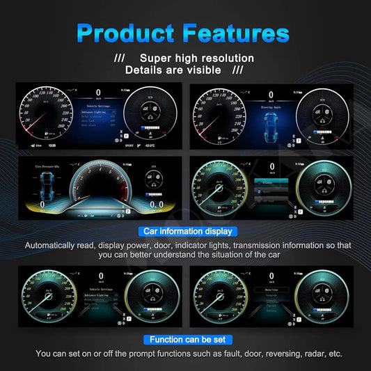 Mercedes Benz Vito W447 2015-2021 LCD Dashboard Cluster Full HD Android QUANTUM OBD