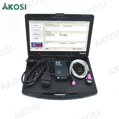 Hino Truck Excavator Scanner Diagnostic Tool VCI + PANASONIC CF-54 LAPTOP + Software Explorer Engine Data Viewing DX Excavator Truck QUANTUM OBD