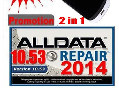 ✅ALLDATA OFFLINE LAST VERSION 10.53 2014 REPAIR MAITENANCE DIAGNOSTIC SOFTWARE AUTO DIAGNOSTIC OBD2 SOFTWARES