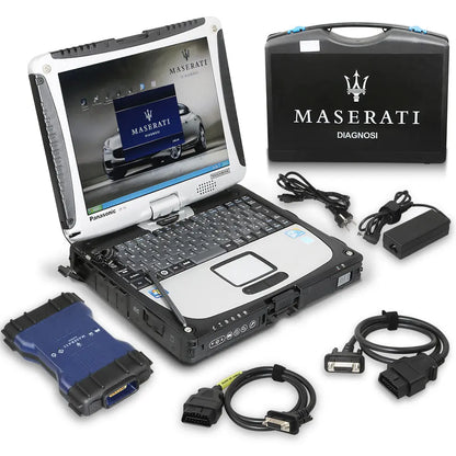 Maserati MDVCI Diagnostic Tool + Second-hand CF19 Laptop Full Kit with Maintenance Data Software Installed Supports Programming QUANTUM OBD