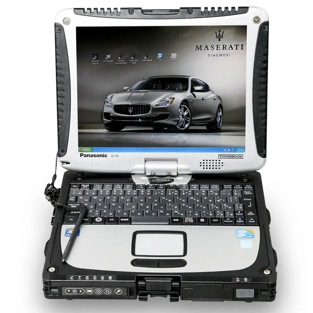 Maserati MDVCI Diagnostic Tool + Second-hand CF19 Laptop Full Kit with Maintenance Data Software Installed Supports Programming QUANTUM OBD