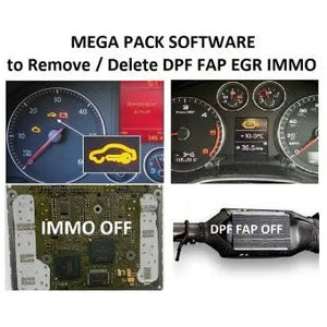 ✅MEGA SOFTWARE Pack 200+ Programs Delete Remove DPF FAP EGR OFF ECU VIRGIN KESS KTAG OBD2 AUTO DIAGNOSTIC OBD2 SOFTWARES