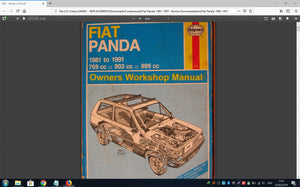 ✅Fiat Panda 1981-1991 Mantainance Service Workshop Manual INSTANT DOWNLOAD OBD