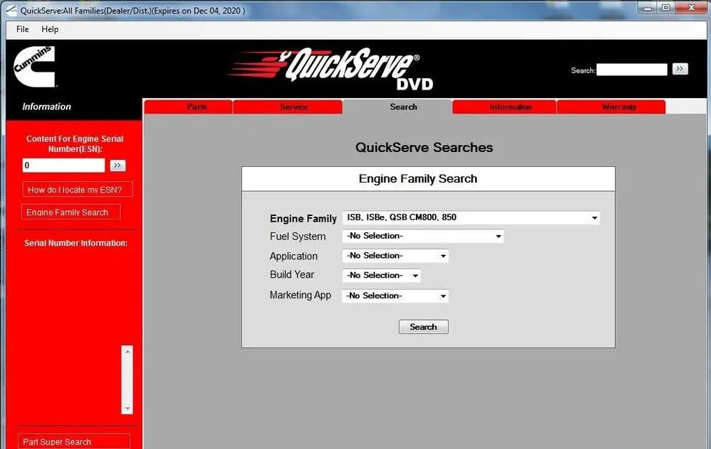 Quick Server Cummins Quickserve 2017 Parts Catalog, Service & Information – QUANTUM OBD