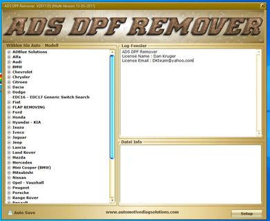 2017 DPF Remover EGR Lambda Remover Software