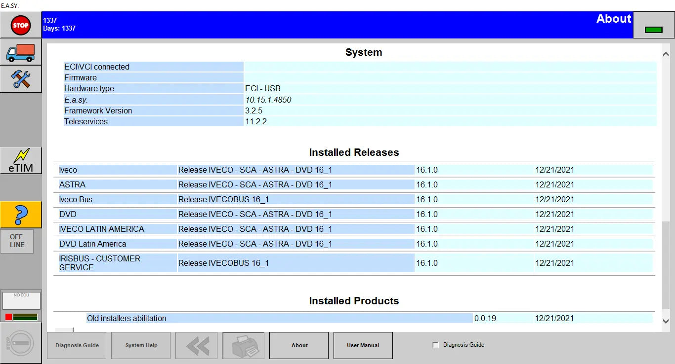 Iveco Eltrac EASY Dealer Diagnostic Software v16 (Astra + Buses) QUANTUM OBD