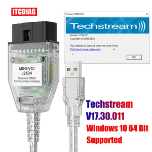 MINI VCI FOR TOYOTA TIS Techstream MINIVCI With FT232RQ/FT232RL