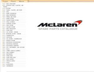 McLaren Spare Parts Catalog SPC McLaren EPC 1968-2023