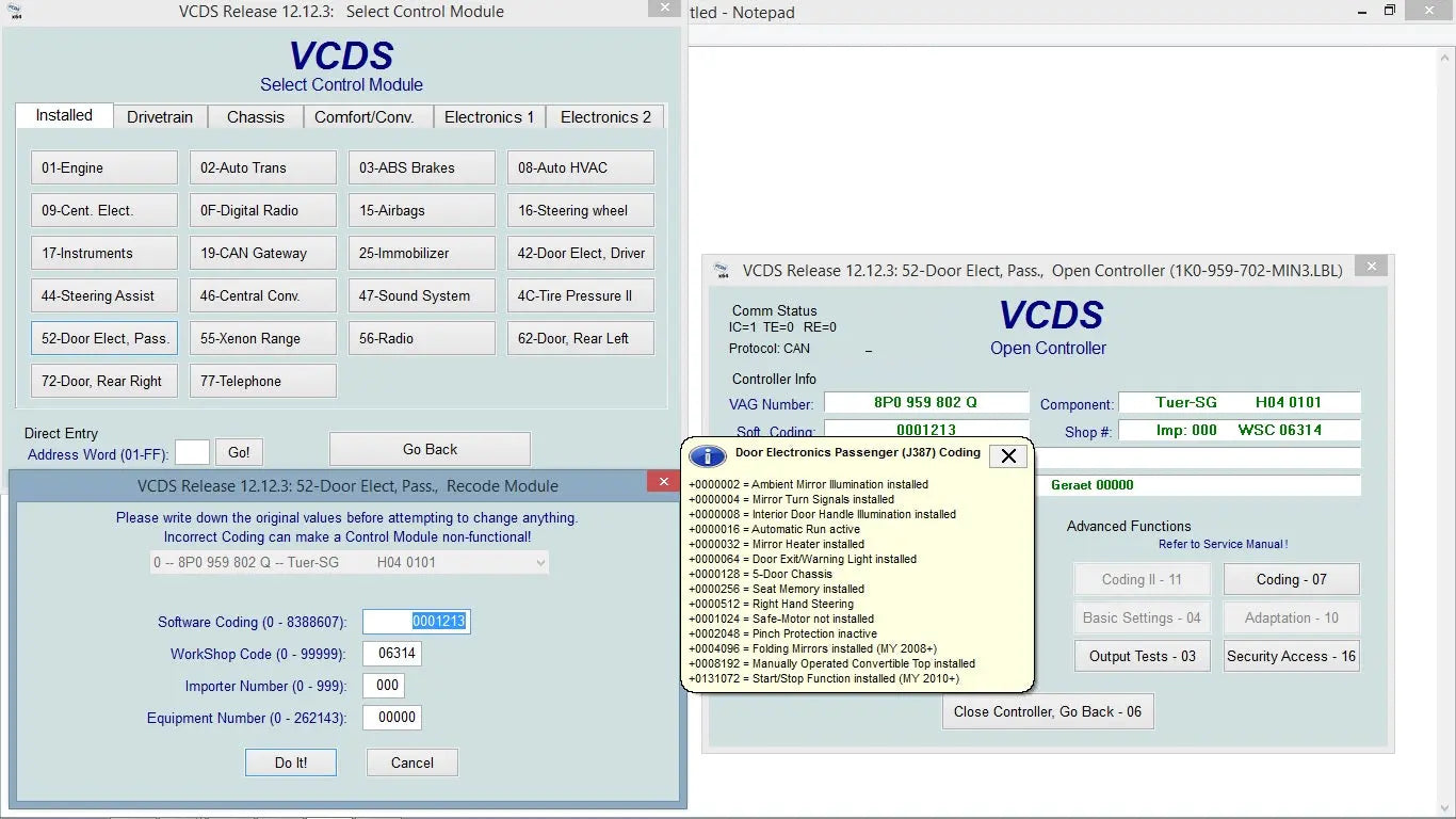 VCDS / Vagcom coding
