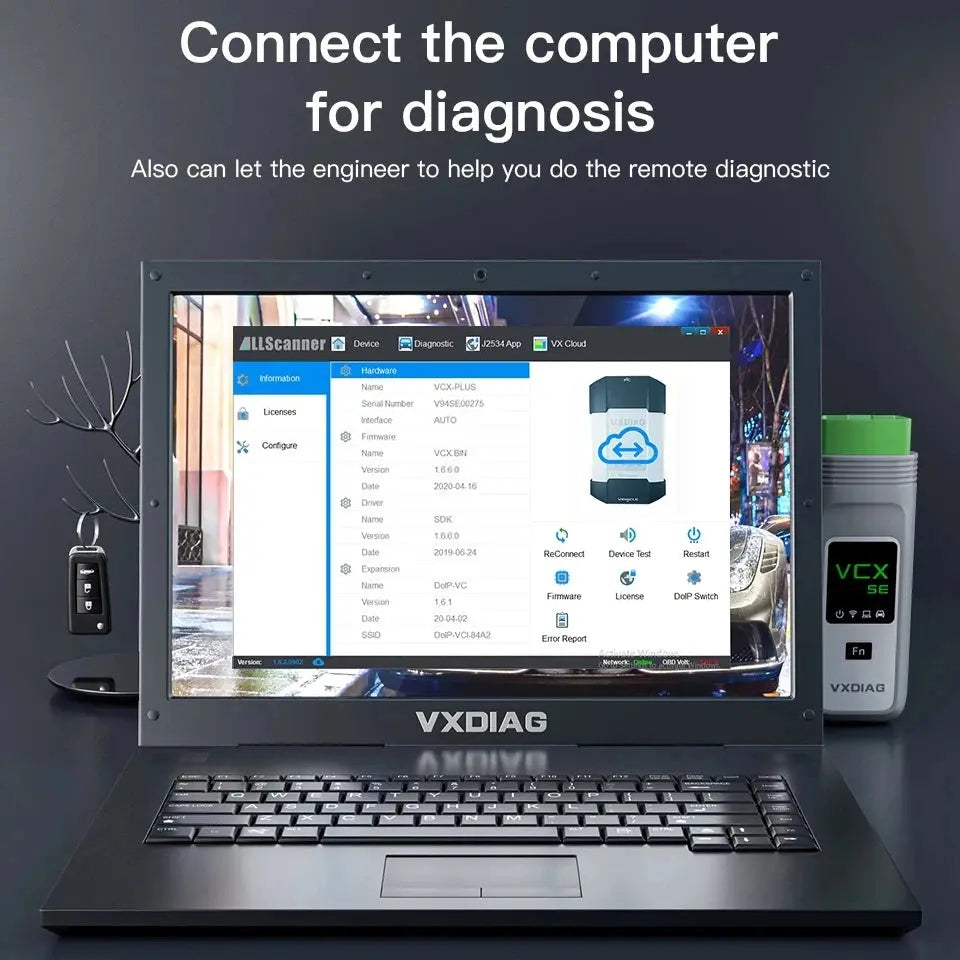 LAPTOP + VX PRO🔰 AUDI + VW ODIS + VXDIAG VCX PRO 6154 OBD2 Diagnostic Tool for VW Audi Skoda with Supports DoIP UDS Protocol with Free DONET AUTO DIAGNOSTIC OBD2 SOFTWARES