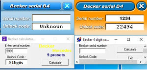 ✅ Becker Serial B4 Calculator to unlock the car radio