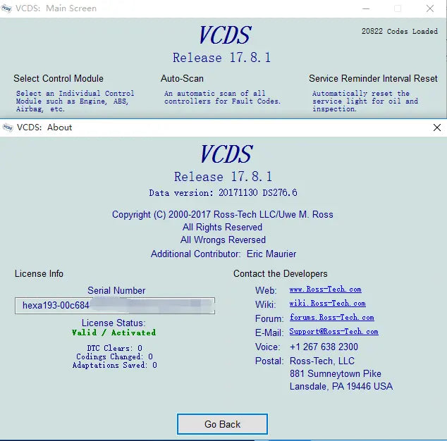 GENUINE VCDS VAGCOM VAG 22.12 + LOADER V1 V2 V3 V4 VCDS 17.8 AUTO DIAGNOSTIC OBD2 SOFTWARES