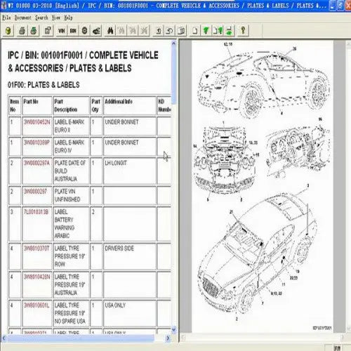 BENTLEY ASSIST EPC SOFTWARE PARTS CATALOGUE QUANTUM OBD