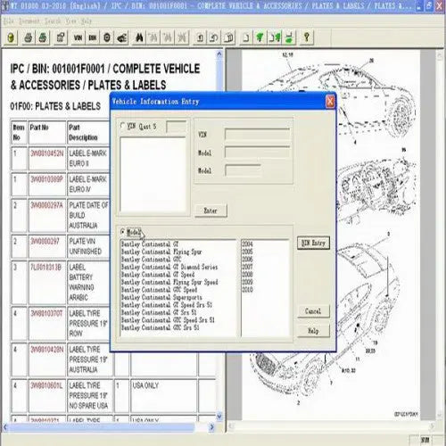 BENTLEY ASSIST EPC SOFTWARE PARTS CATALOGUE QUANTUM OBD