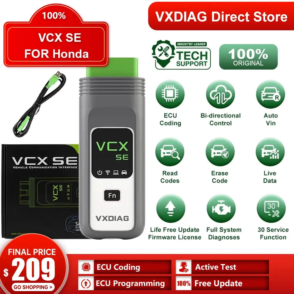 HONDA GENUINE VXDIAG VCX SE DOIP AUTO DIAGNOSTIC OBD2 SOFTWARES