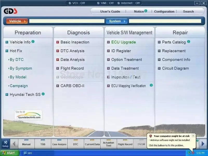 2023 KIA Hyundai VCI HARDWARE + DEALER SOFTWARE GDS OBD2 AUTO DIAGNOSTIC OBD2 SOFTWARES