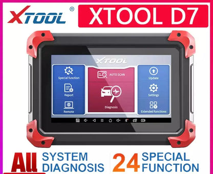 XTOOL D7 TABLET Scanner Automotive Car Diagnostic Tool with Bi-Directional Control TPMS Code Reader OBDII IMMO 26+ Reset Functions QUANTUM OBD