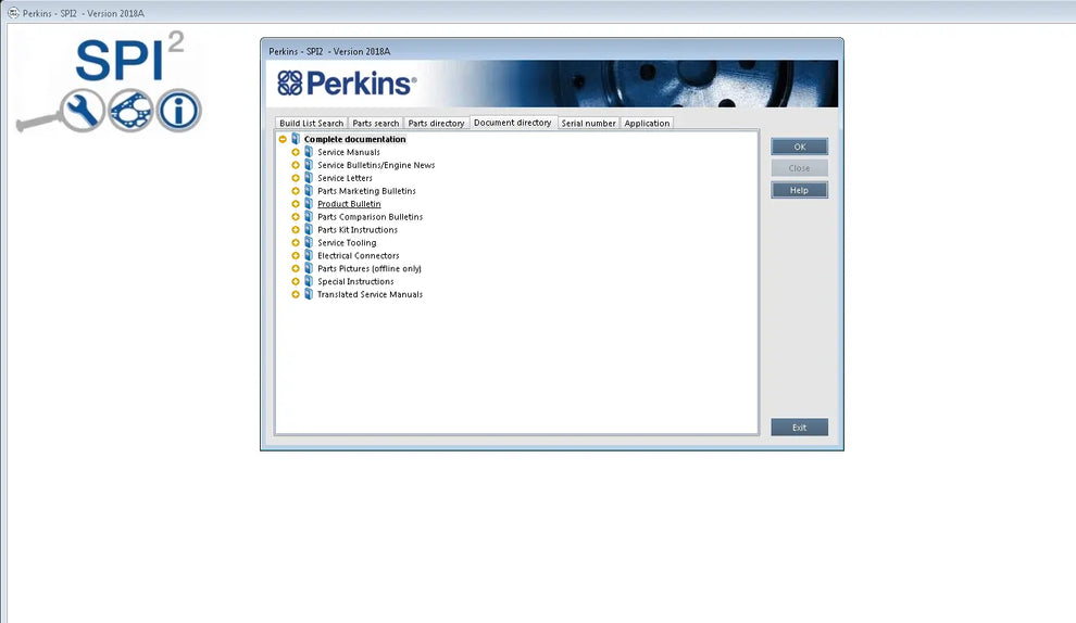 SOFTWARE DE CATÁLOGO de Piezas y Servicio Perkins SPI2 VERSIÓN 2018A ...