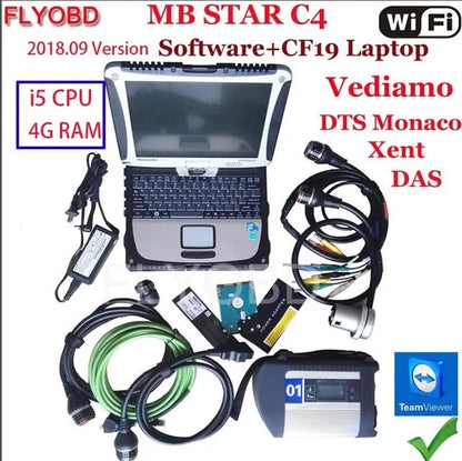 A++Quality MB Star C4 SD Connect with Software 2021 12V SSD i5 Laptop CF19 work for star diagnosis c4 Diagnostic-Tool fully kit AUTO DIAGNOSTIC OBD2 SOFTWARES