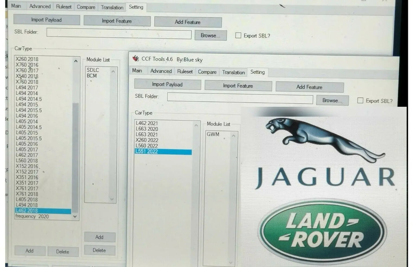 🔓 2022 JLR SDD CCF EDITOR 4.6 + SEED KEY PROGRAM JAGUAR LAND ROVER QUANTUM OBD